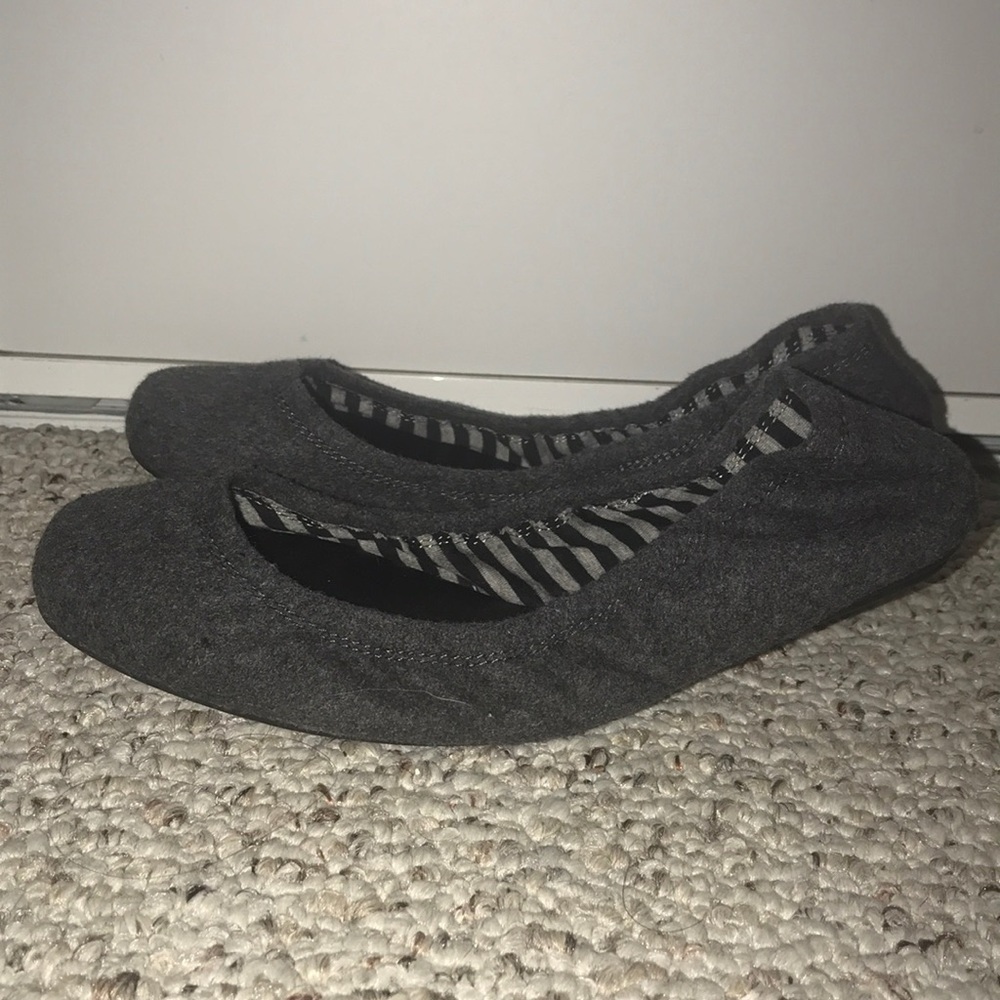 NWT Michael Stars Foldable Wool Melton Flats